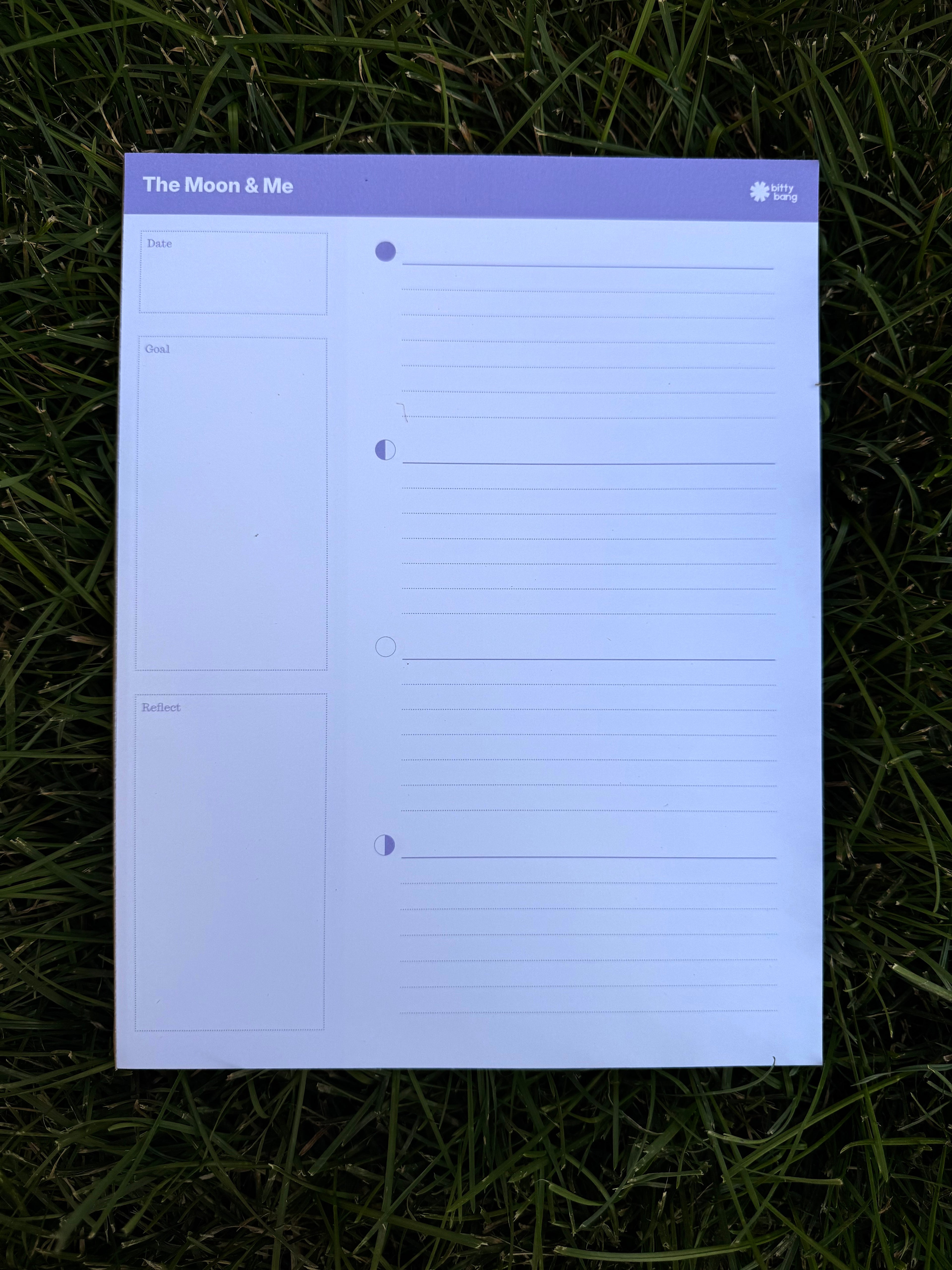 Moon Phase Goal Tracker Notepad