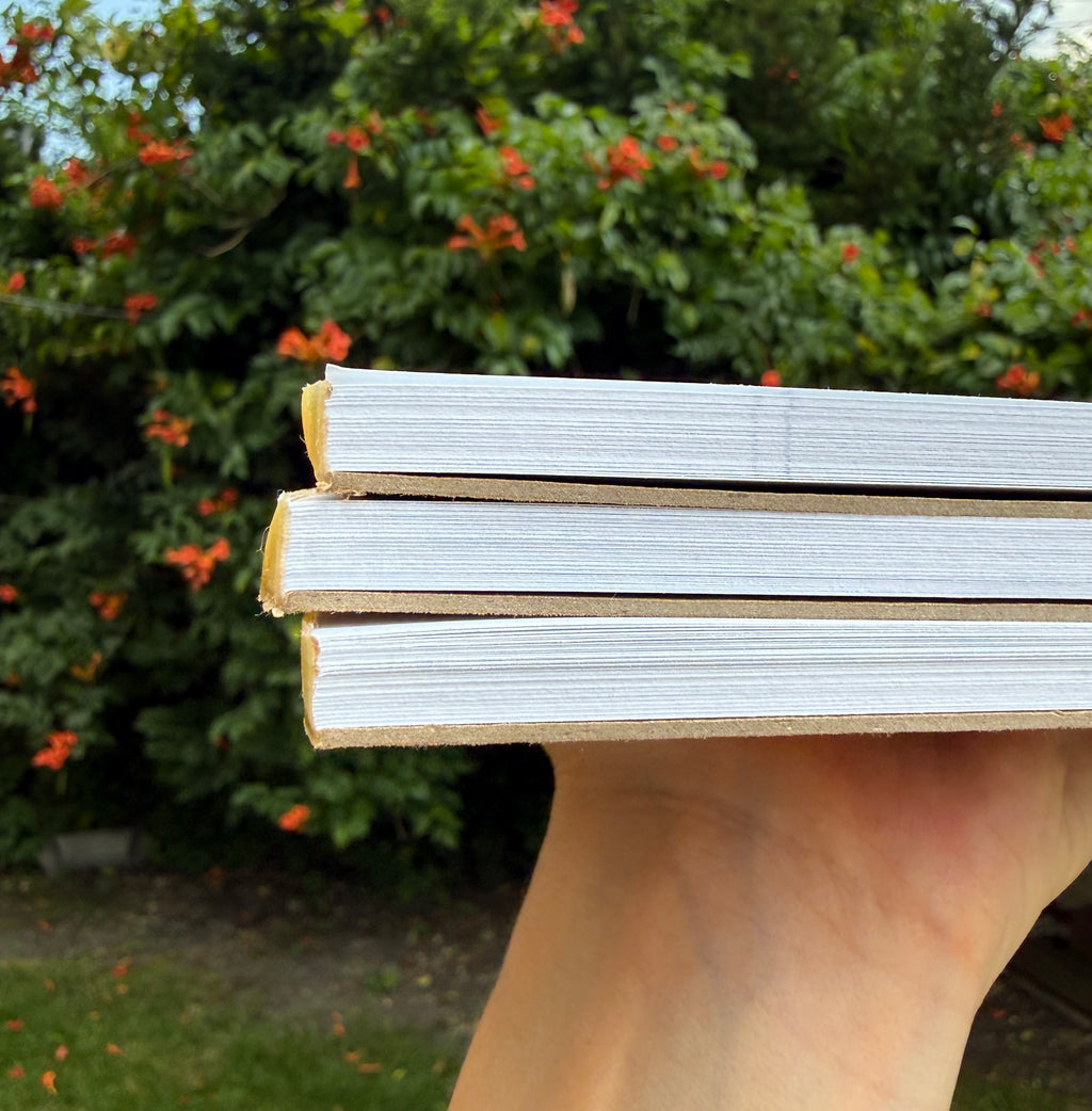 Minimalist Quarter Moon Tracker Notepad