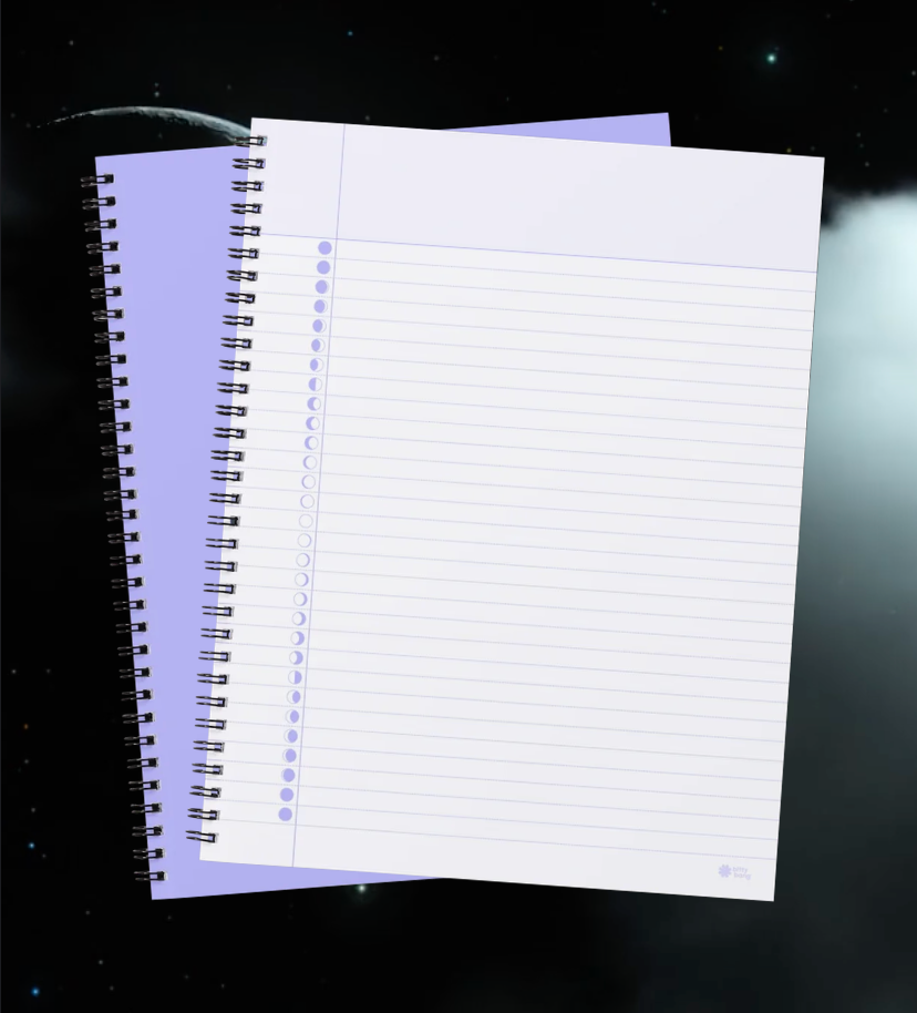 30-Day Moon Phase Spiral Notebook
