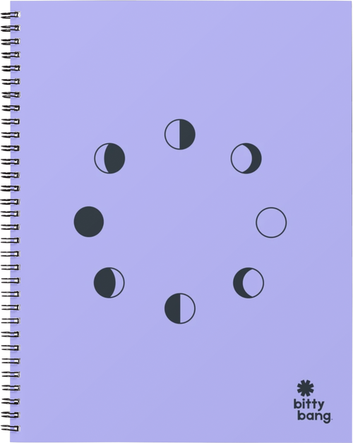 30-Day Moon Phase Spiral Notebook