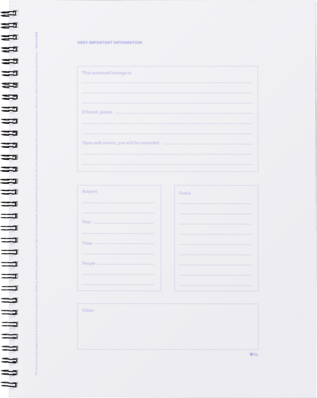 Everyday Moon Phase Spiral Notebook