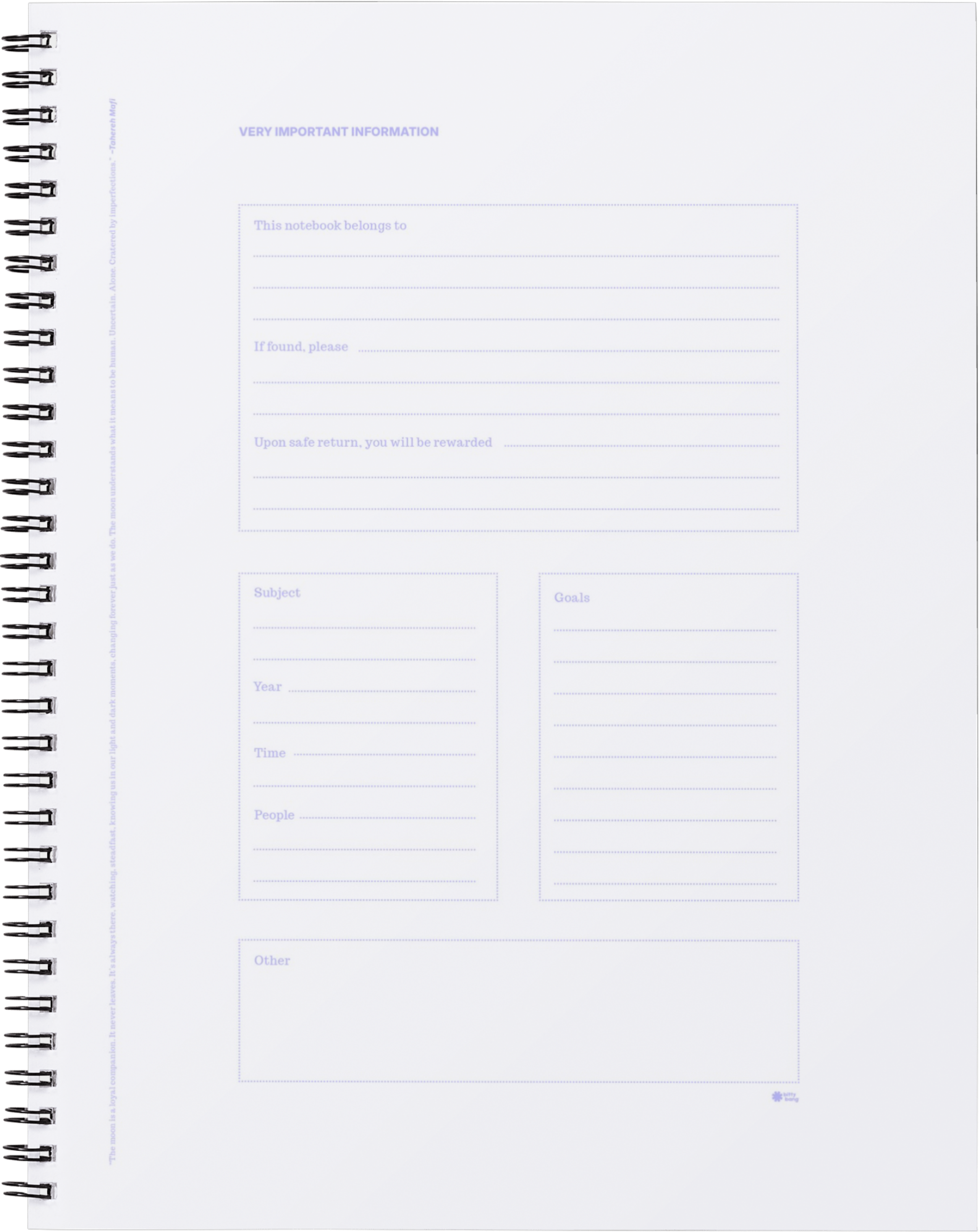 Everyday Moon Phase Spiral Notebook
