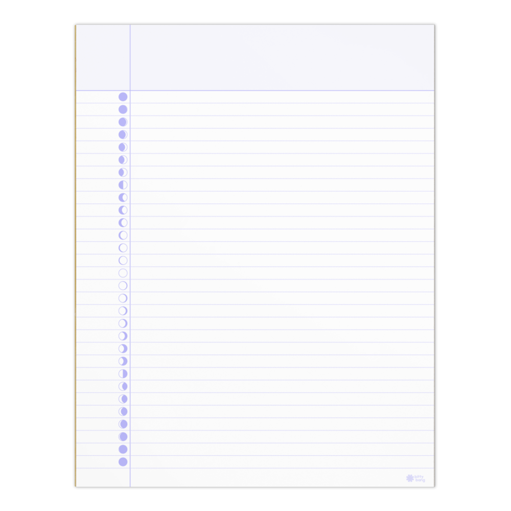 30-Day Moon Phase Notepad