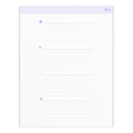 Minimalist Quarter Moon Tracker Notepad