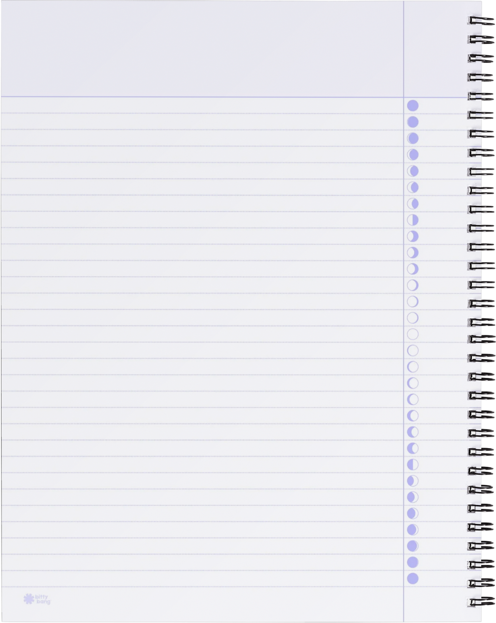 30-Day Moon Phase Spiral Notebook
