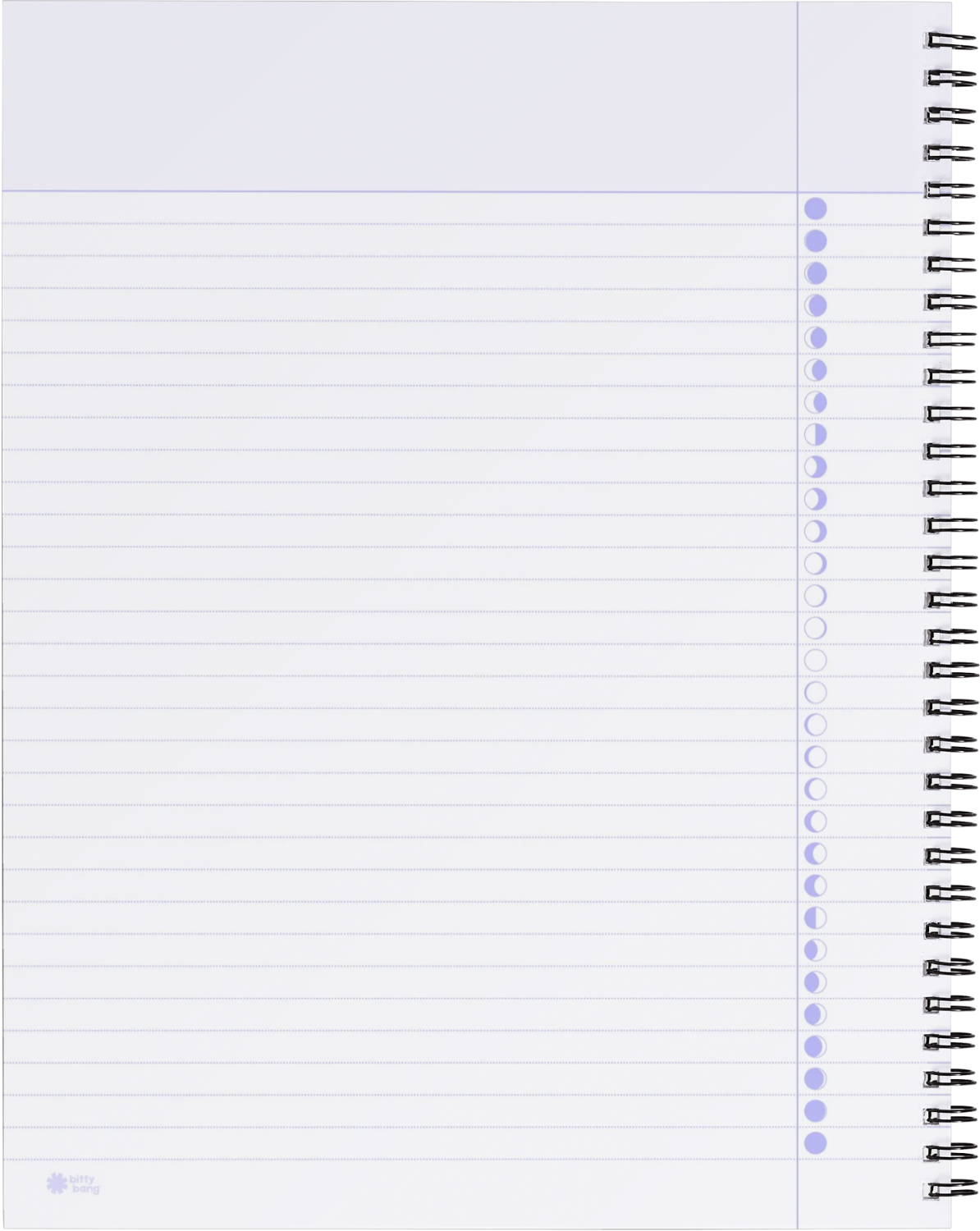 30-Day Moon Phase Spiral Notebook