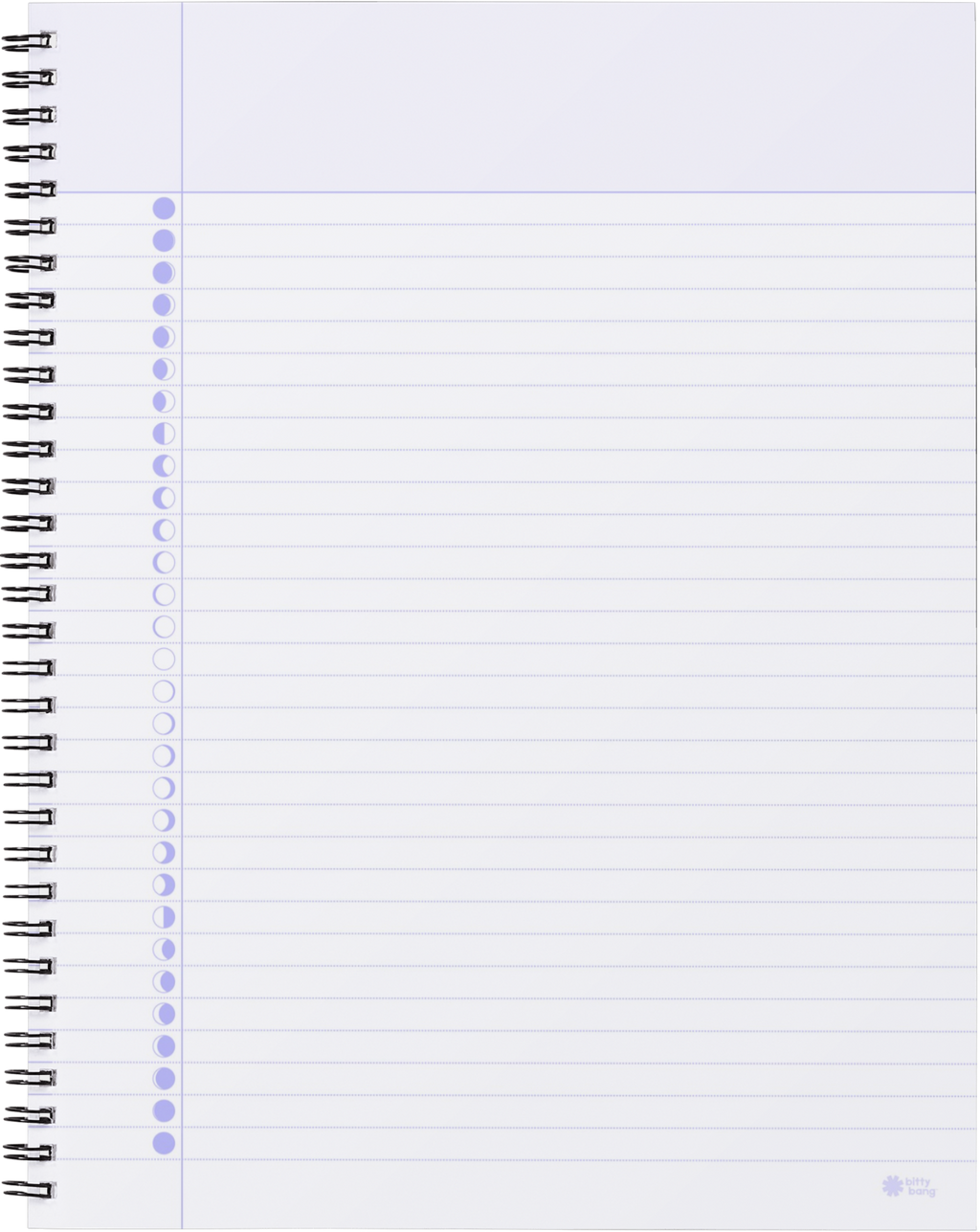 30-Day Moon Phase Spiral Notebook